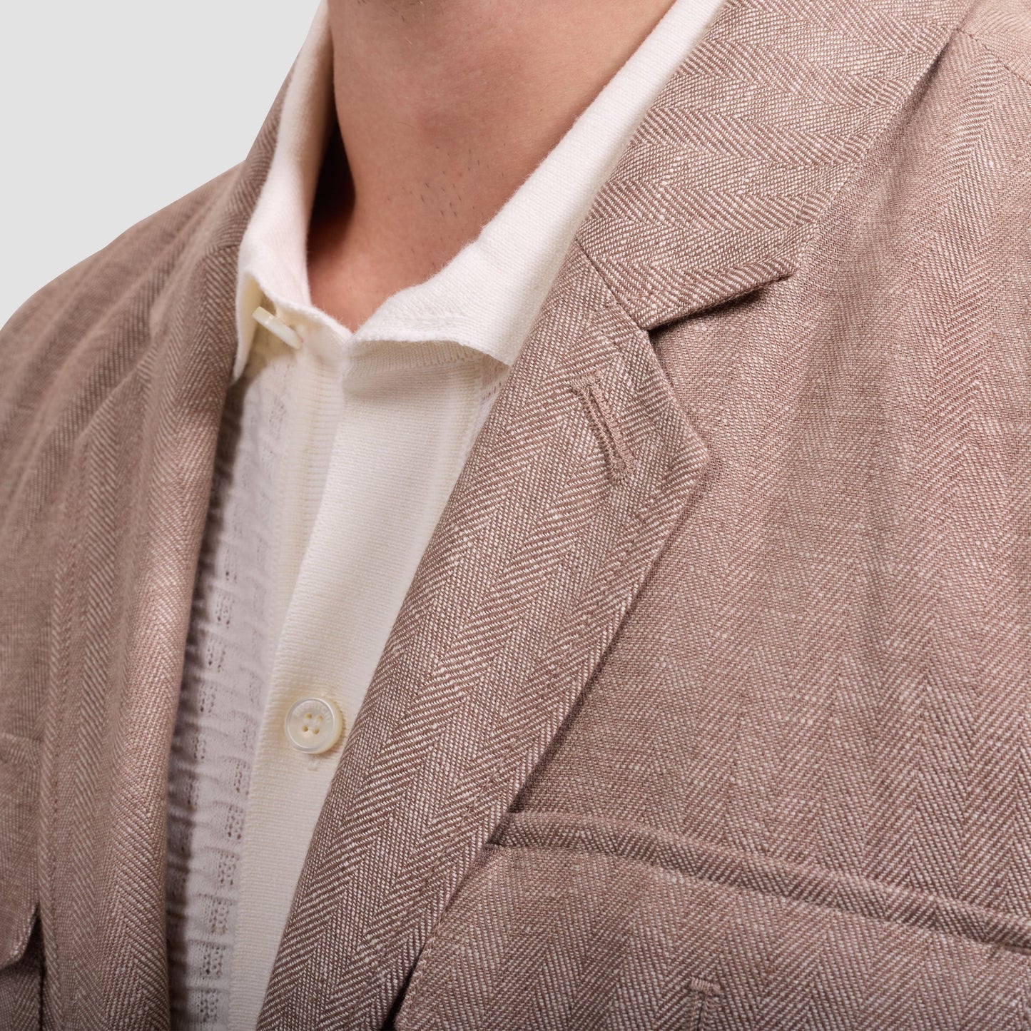 Linen Safari Blazer Tobacco