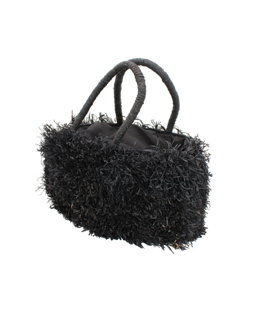 Calypso Pom Pom Bag Black