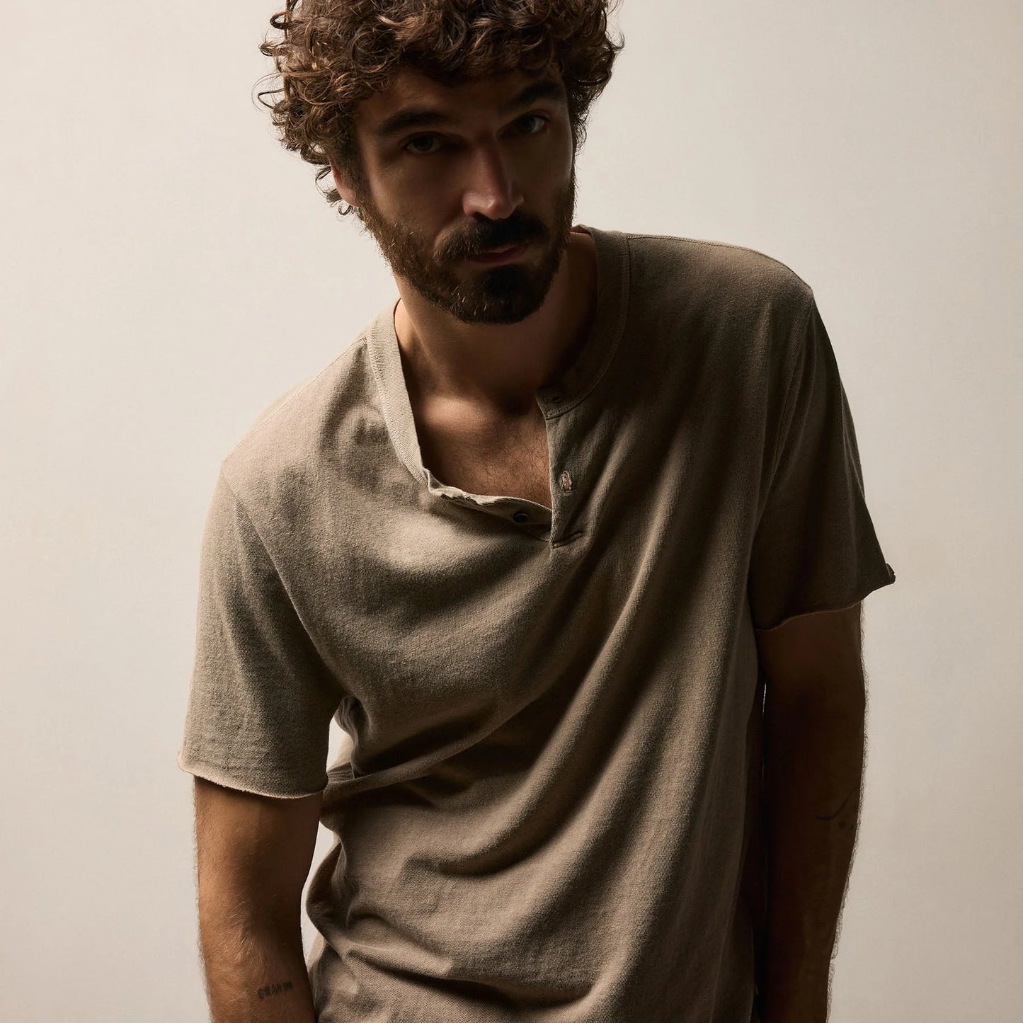 Slub Jersey Short Sleeve Henley