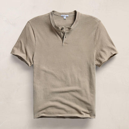 Slub Jersey Short Sleeve Henley