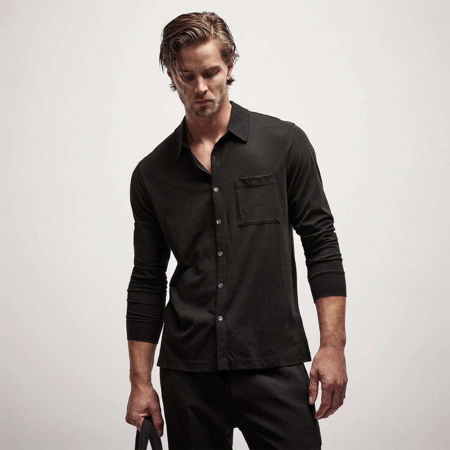 Clean Finish Jersey Shirt Black