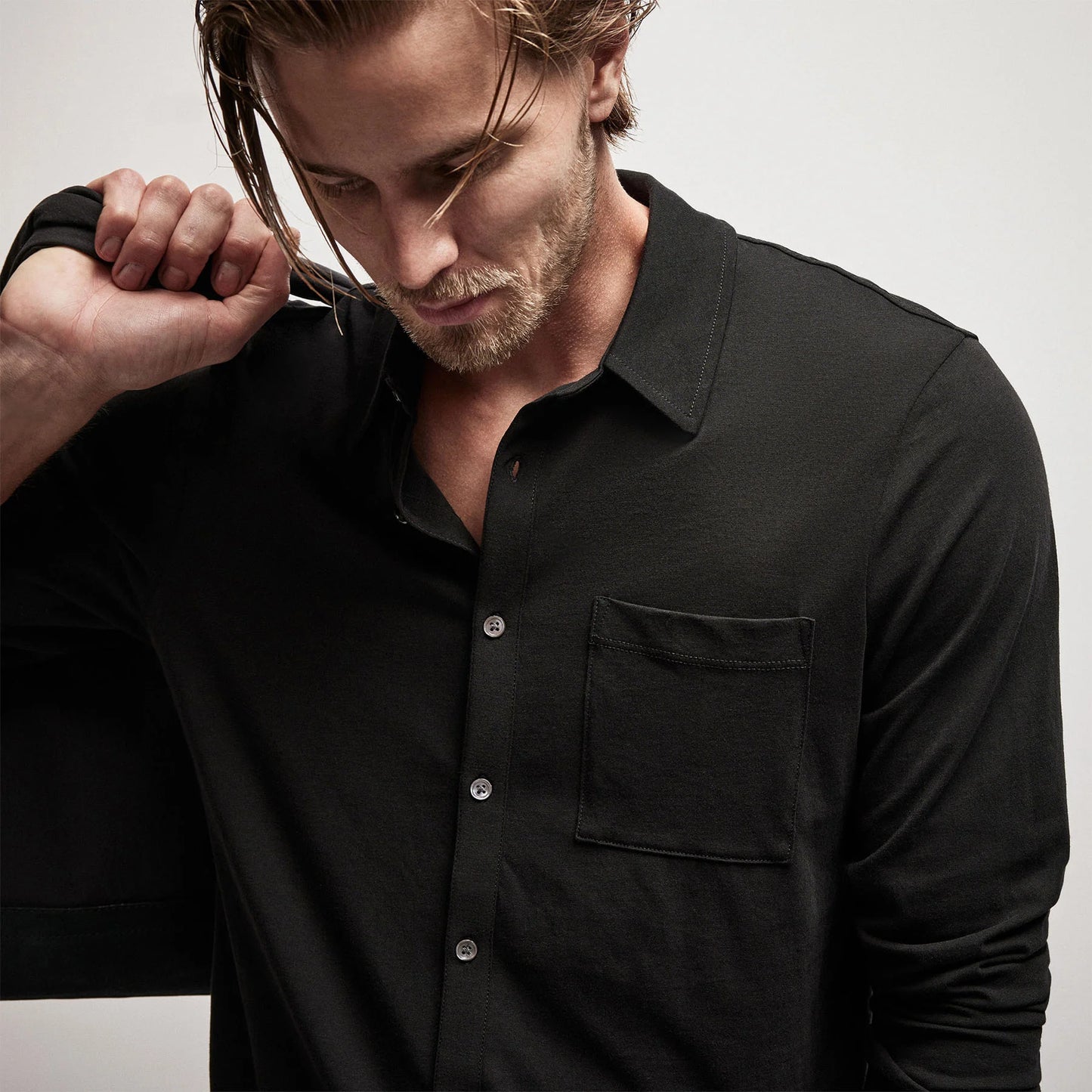 Clean Finish Jersey Shirt Black