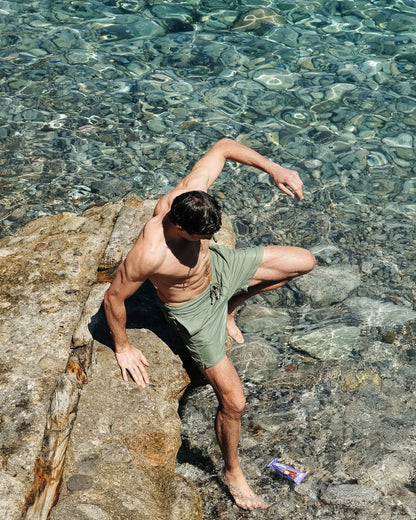 Reefrover Green Swim Trunk 7 Inch Mens