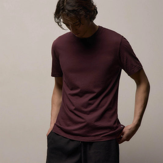 Short Sleeve Crewneck Dark Plum