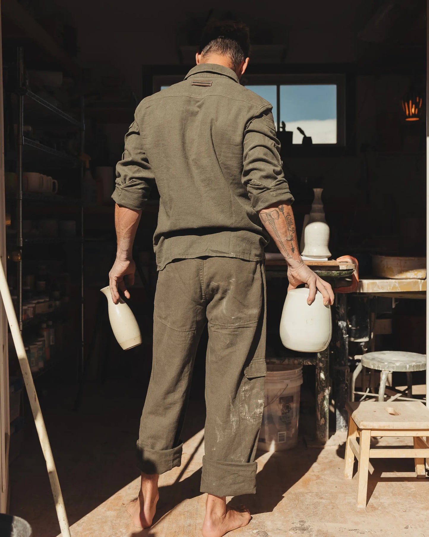 Traveller Linen Pants Olive