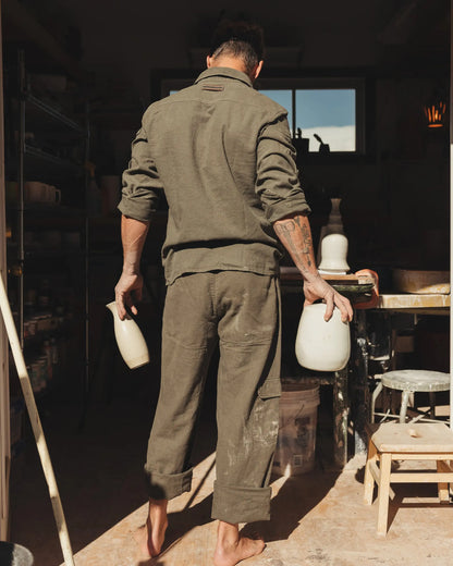 Traveller Linen Pants Olive