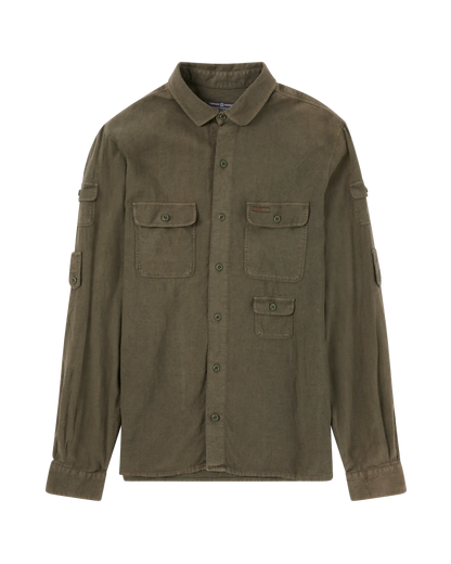 Traveller Linen Shirt Olive