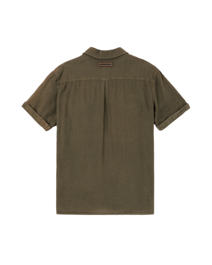 Traveller Linen Short Sleeve Shirt Olive