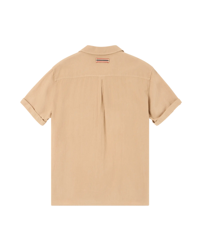 Traveller Linen Short Sleeve Shirt Khaki