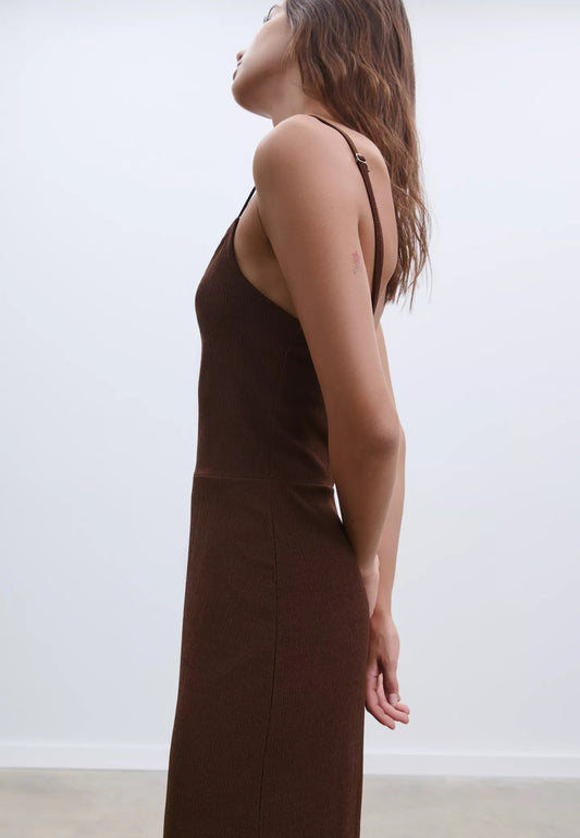 Brown Linen Dress