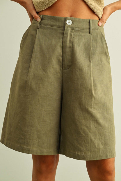 Linen Bermuda Pants
