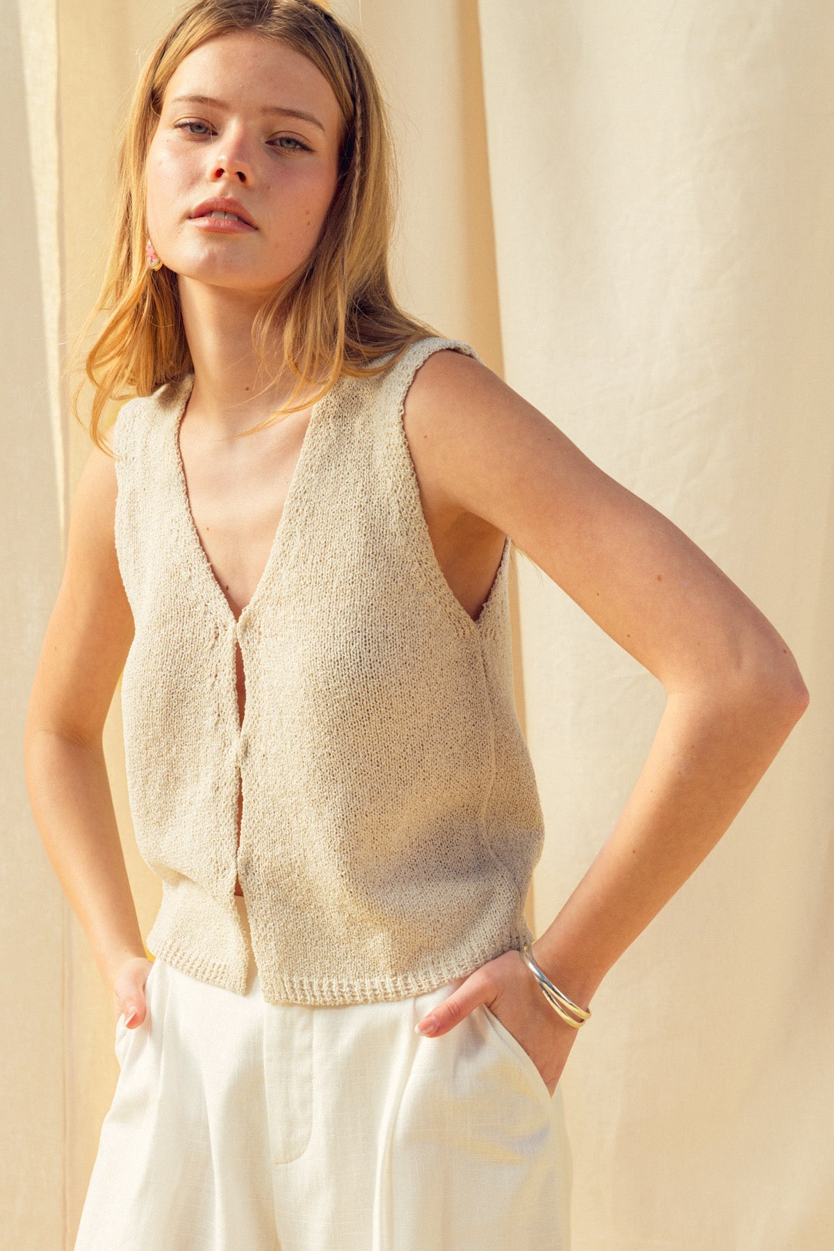 Hook & Eye Vest Cardigan