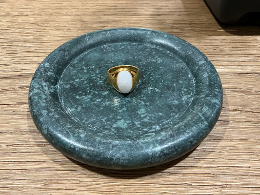 Moonstone White Oval Ring