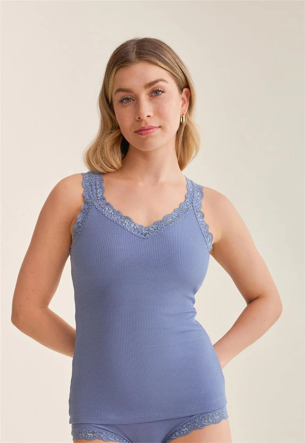 Iconic Cami and Flared leg pant Waffle Set