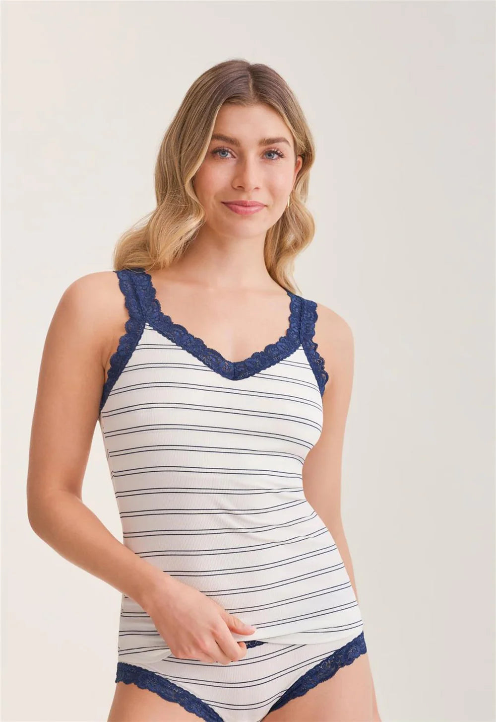 Iconic Cami and Stripes Boyshort Set