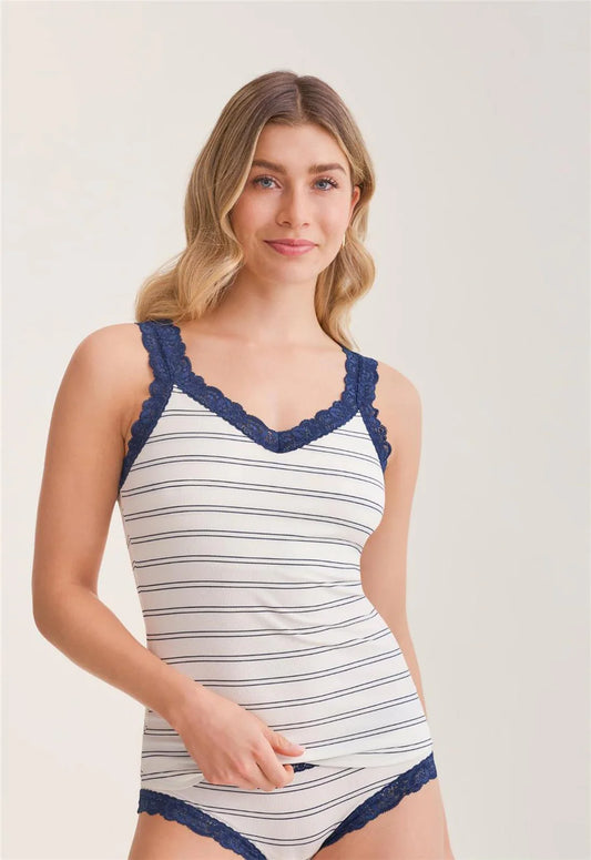 Iconic Cami and Stripes Boyshort Set
