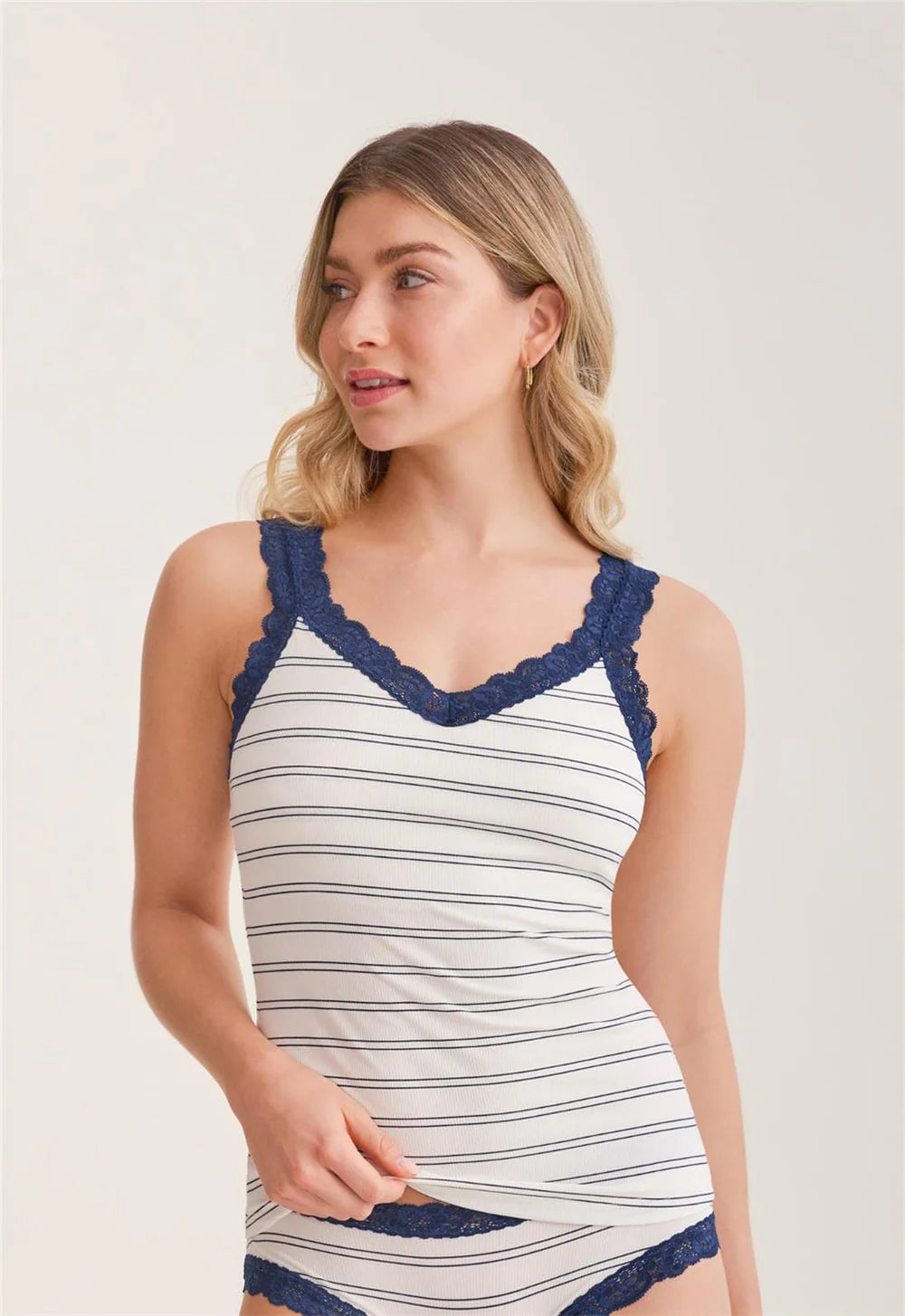 Iconic Cami and Stripes Boyshort Set