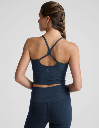Spacedye Slim Racerback Cropped Tank Navy