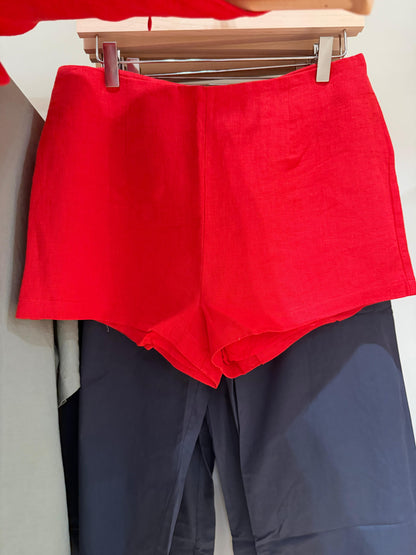 Red Linen Set