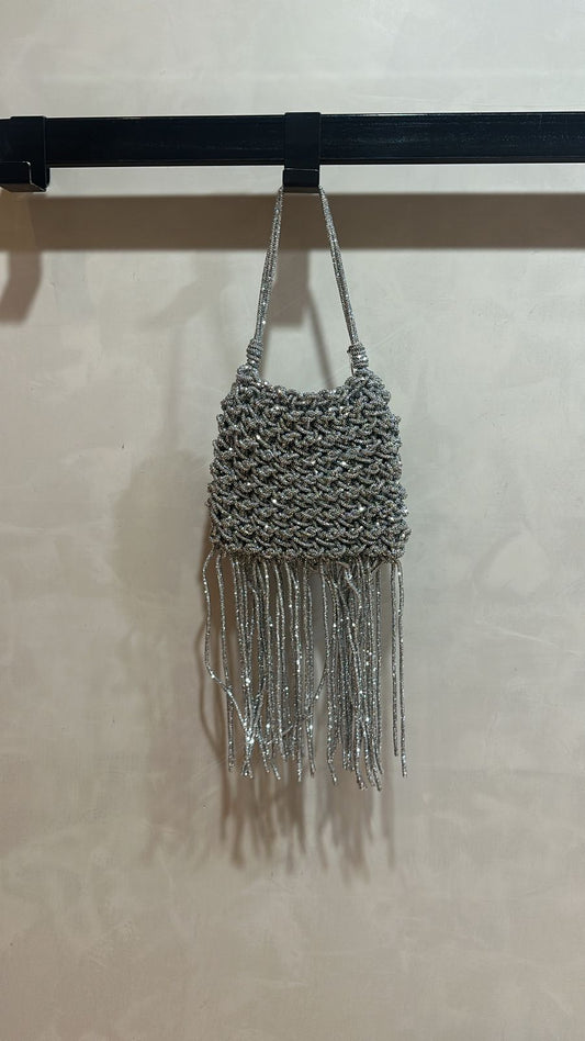Fringe Ematite Bag Light Grey