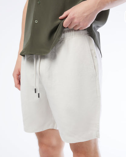 Air Linen Pull-on Short Stone