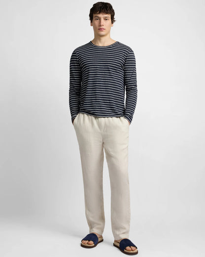 Stretch Linen Jersey Long Sleeve Tee