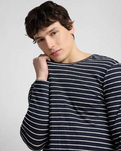 Stretch Linen Jersey Long Sleeve Tee