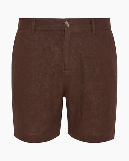 Stretch Linen Short Espresso