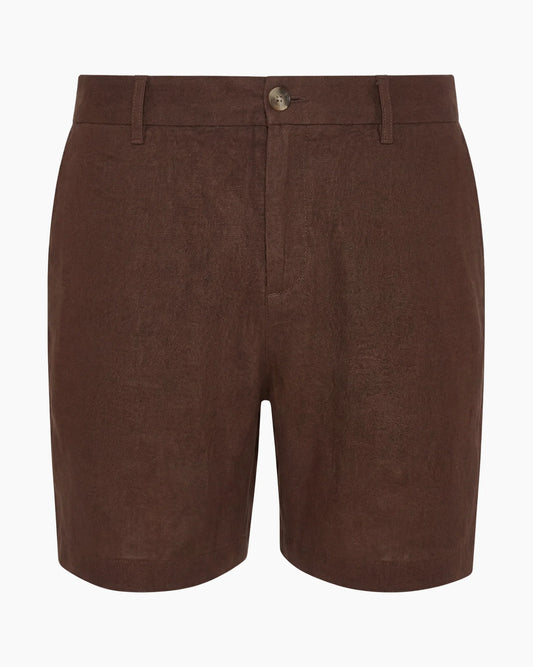 Stretch Linen Short Espresso