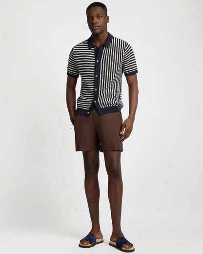 Stretch Linen Short Espresso