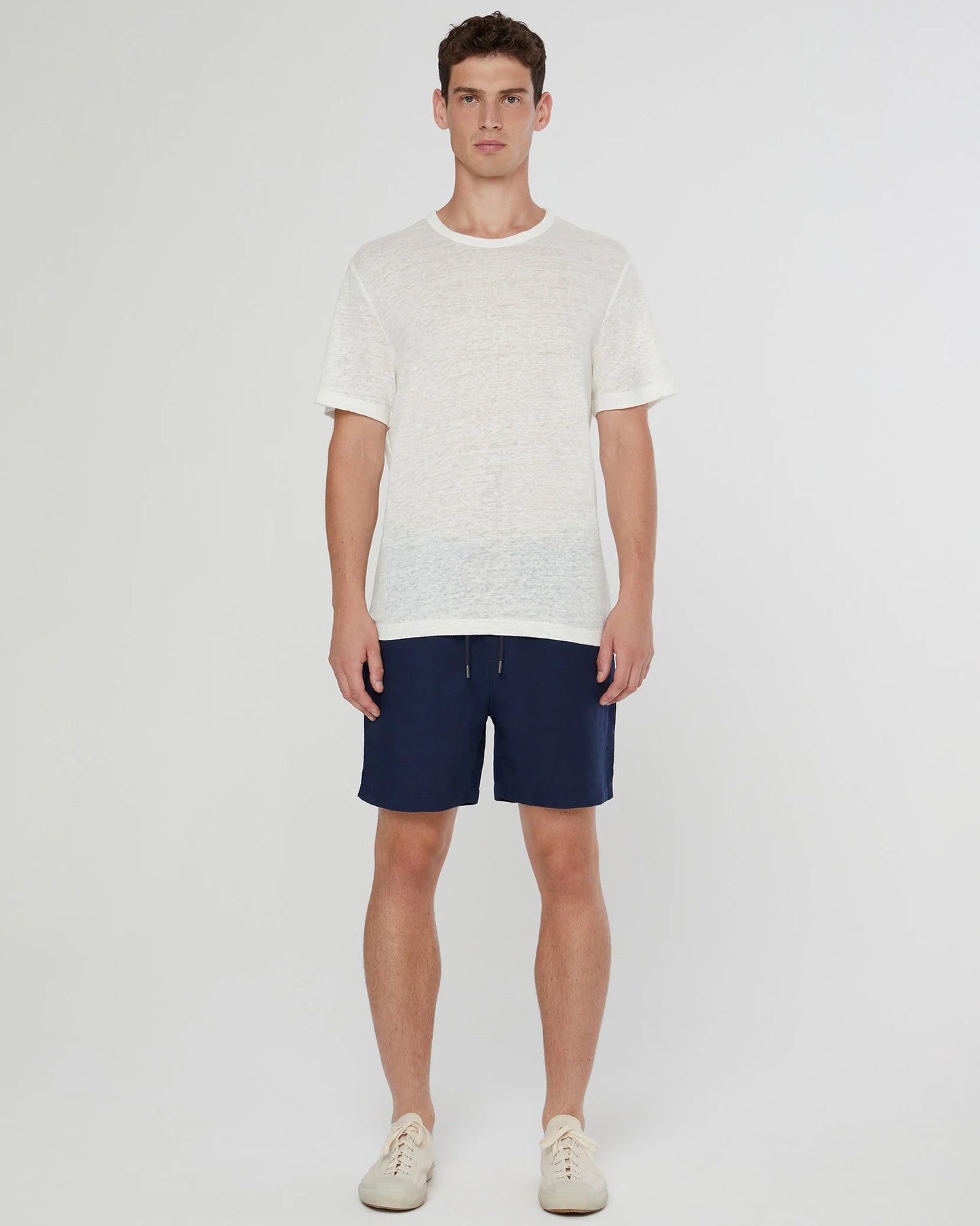 Air Linen Pull-on Short Navy