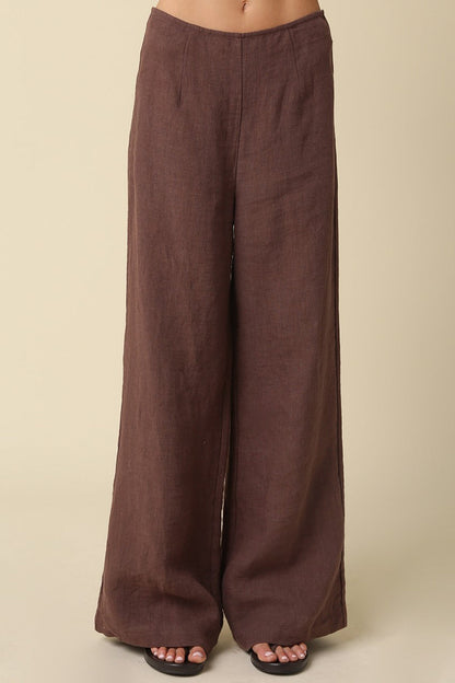 Rita Wide Leg Linen Pant