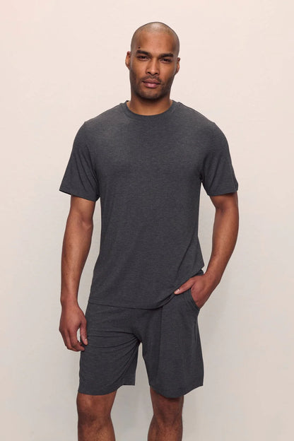 Henry Short PJ Set Charcoal