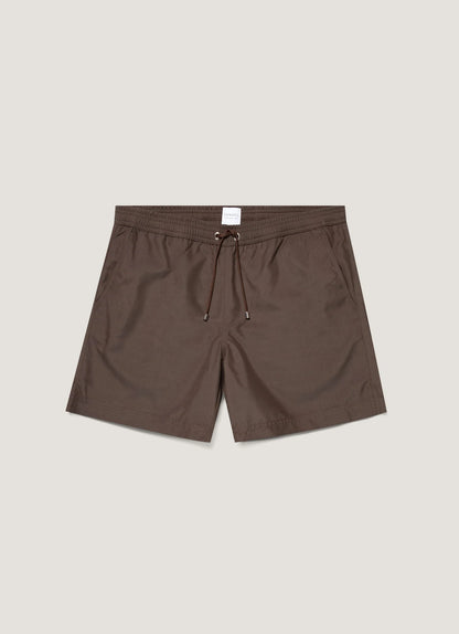 Drawstring Swim Shorts Dark Walnut