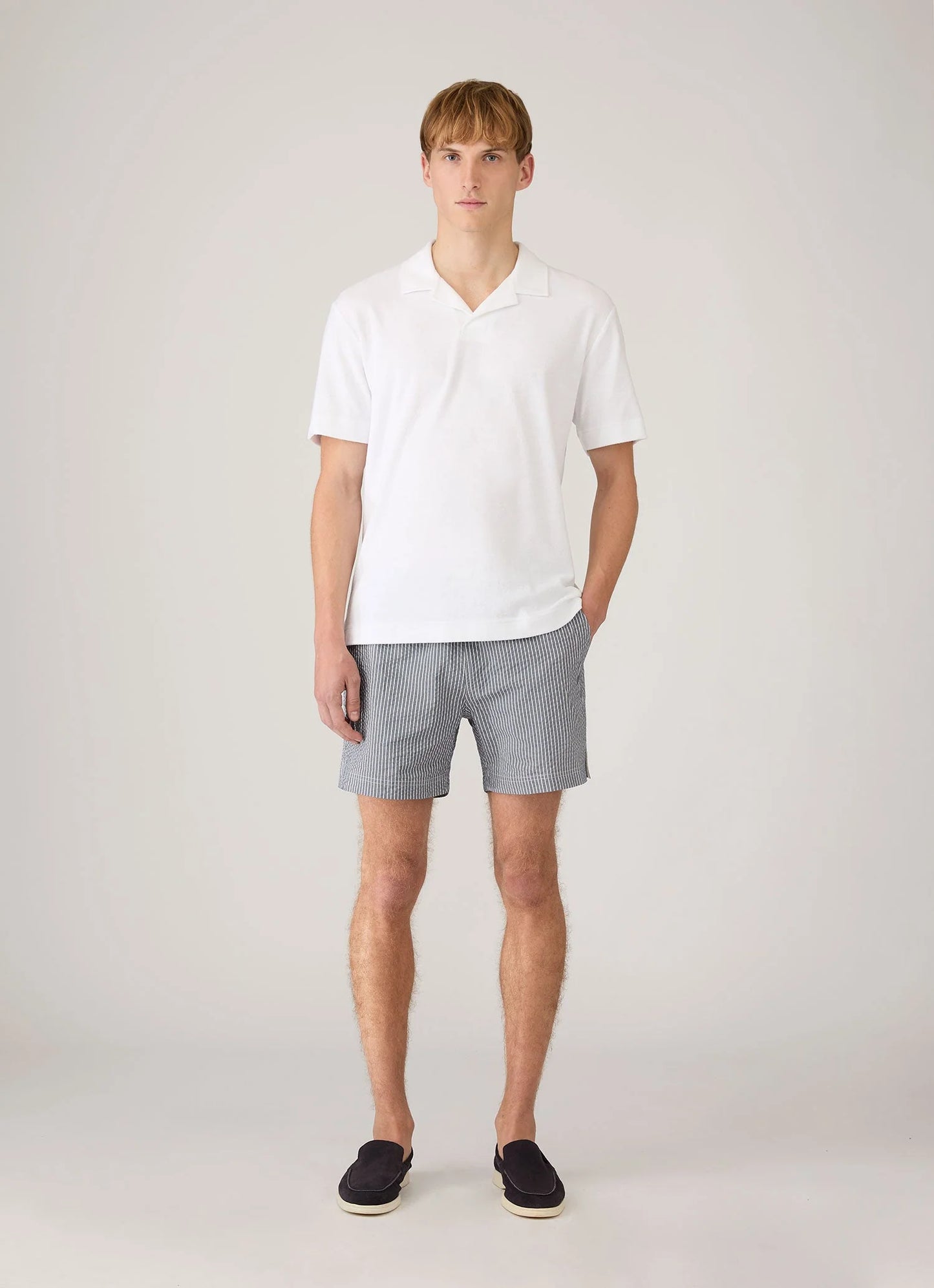 Seersucker Swim Shorts Navy