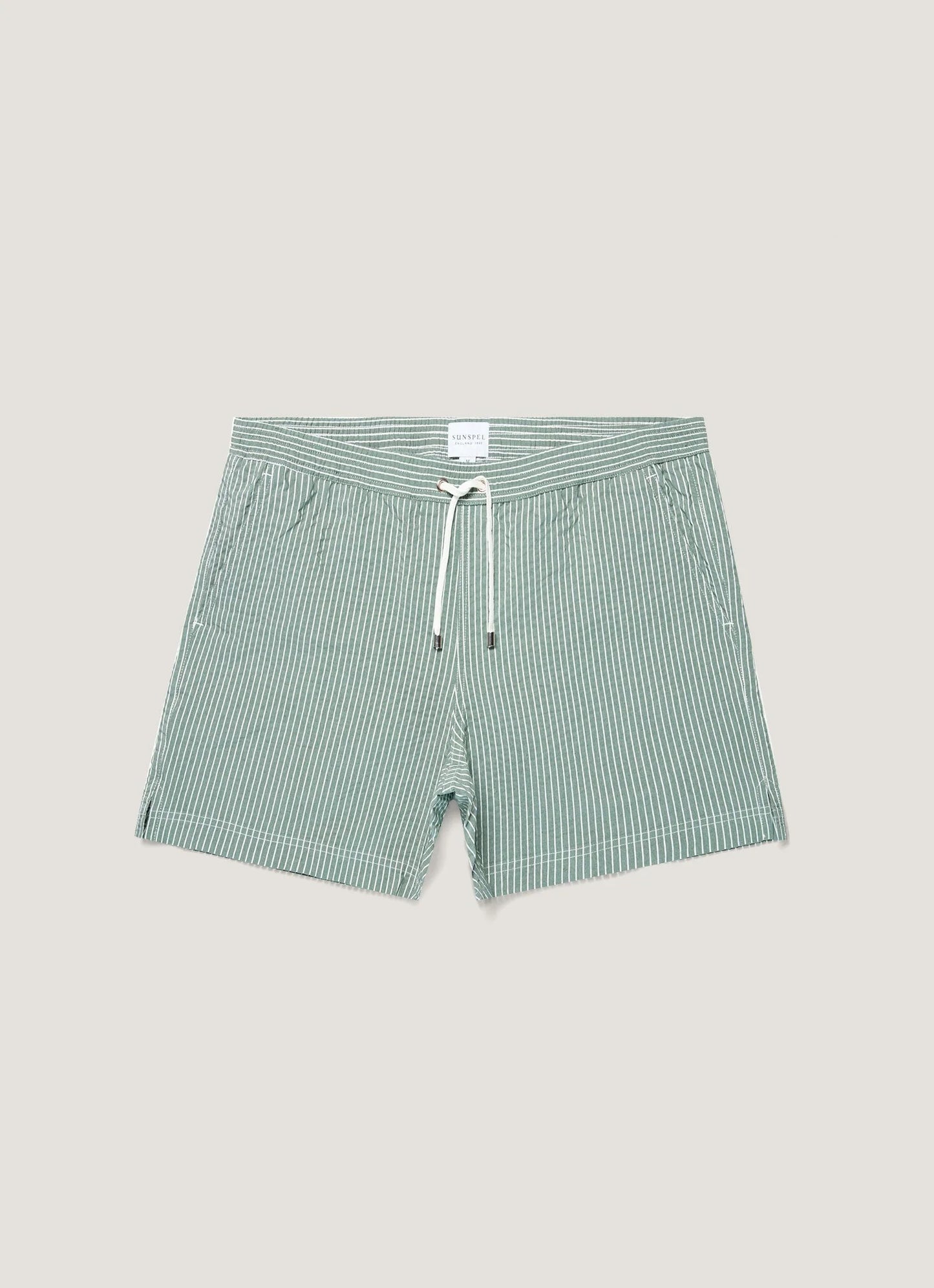 Seersucker Swim Shorts Green