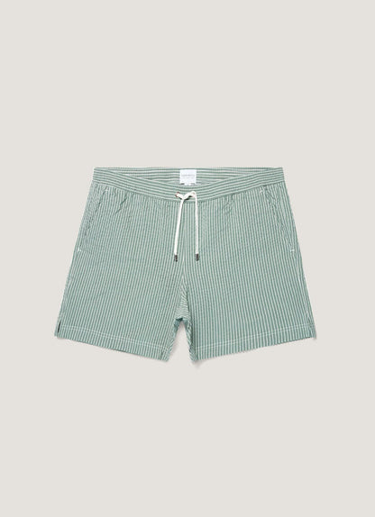 Seersucker Swim Shorts Green