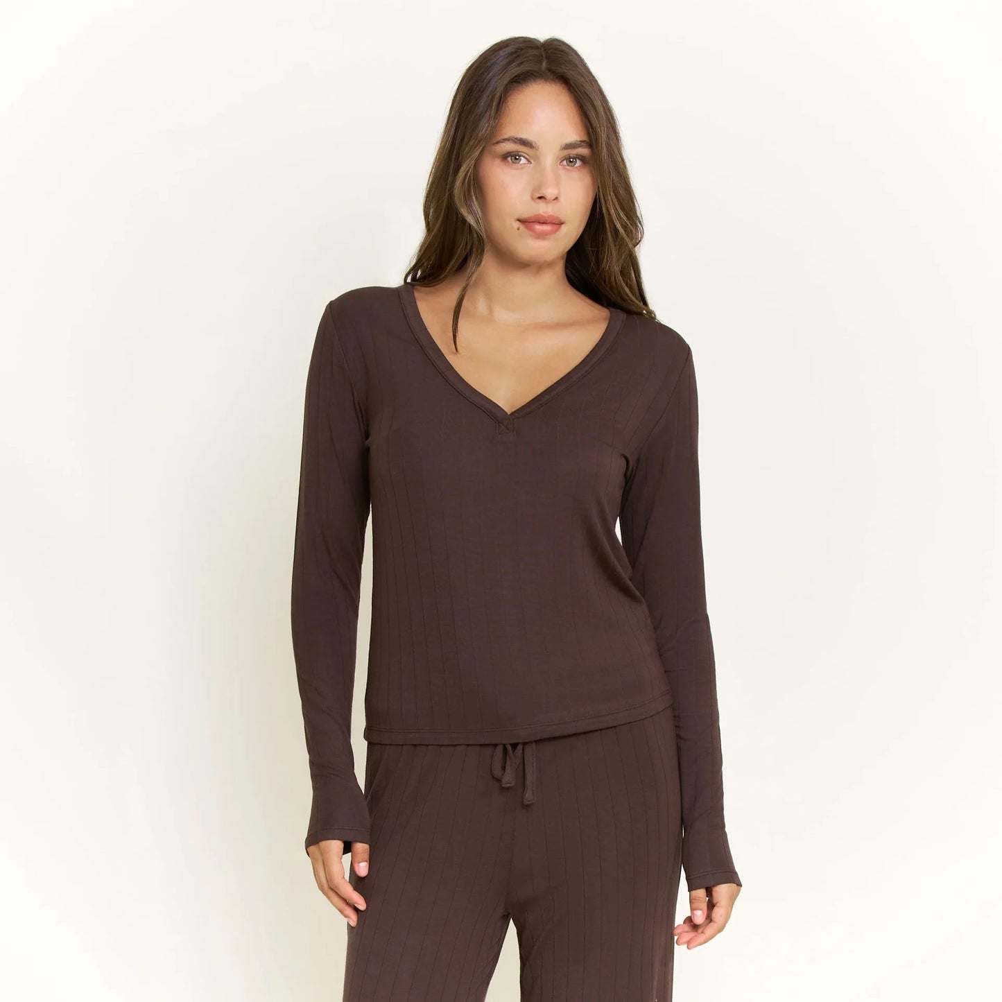 Cloud Modal Set Long Sleeve Chocolate