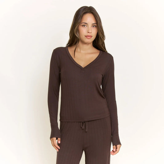 Cloud Modal Set Long Sleeve Chocolate