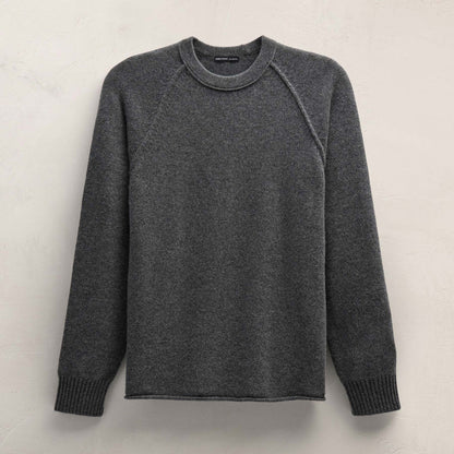 Grey Cashmere Crew Sweater