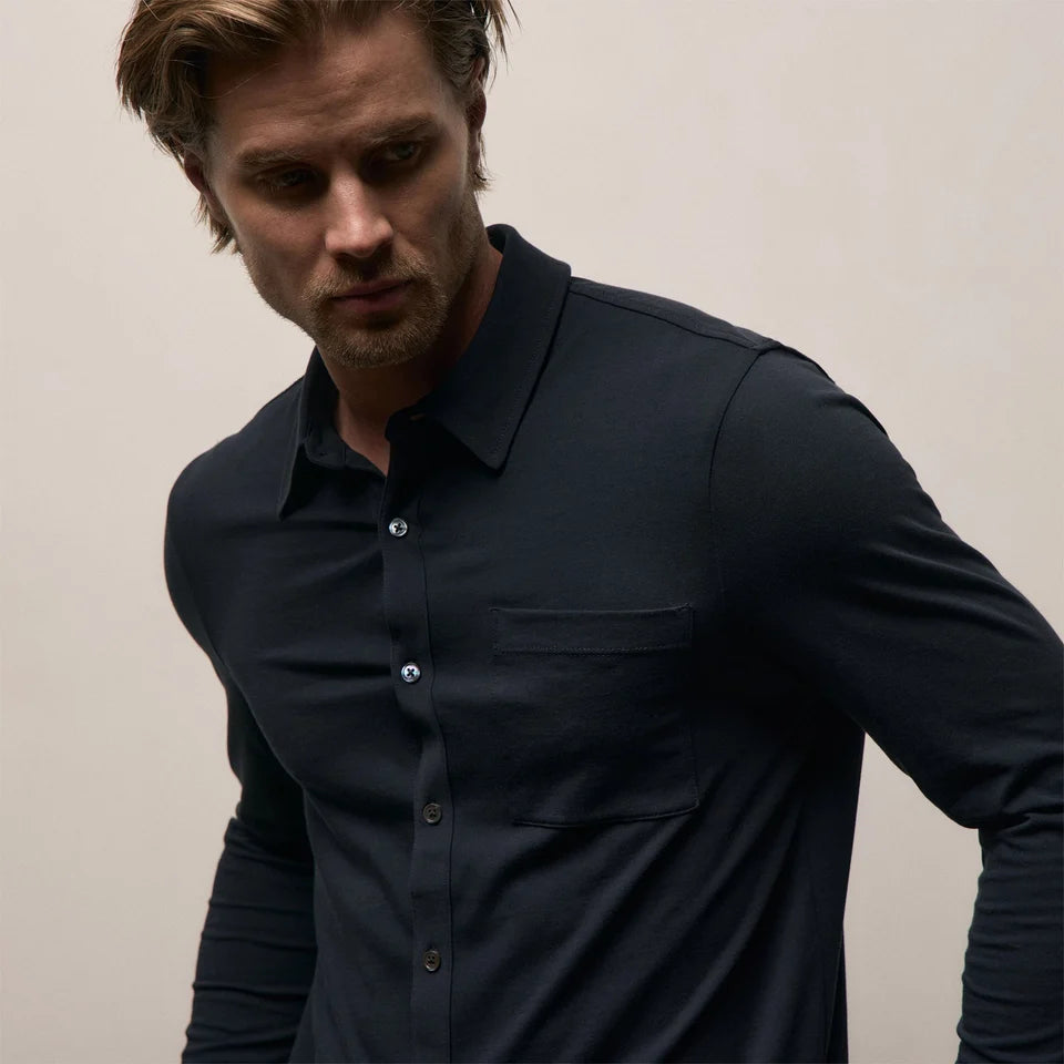 Clean Finish Jersey Shirt Deep Navy