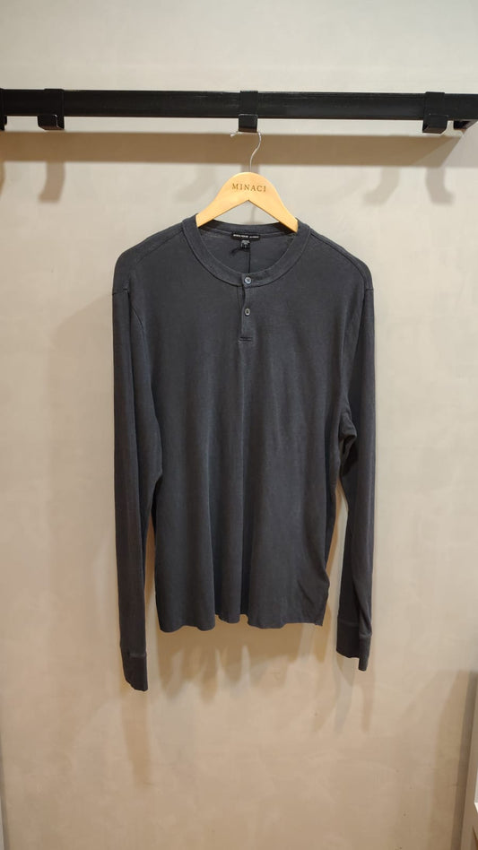 Jersey Long Sleeve Henley Grey