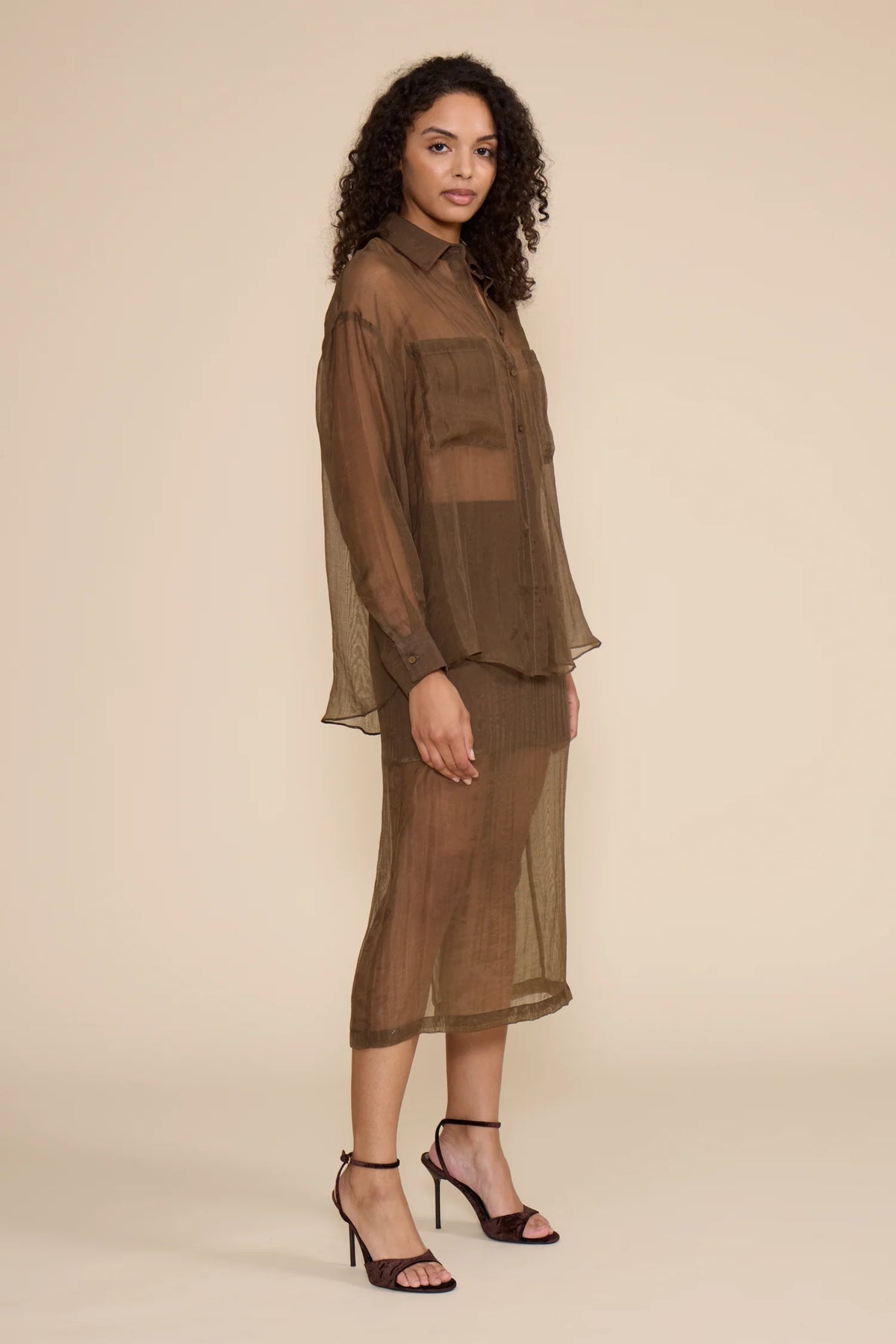 Carlen Cargo Pocket Top Olive