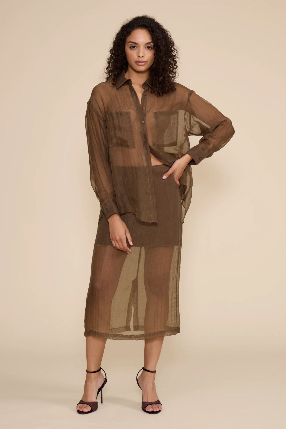 Meera Midi Skirt Olive