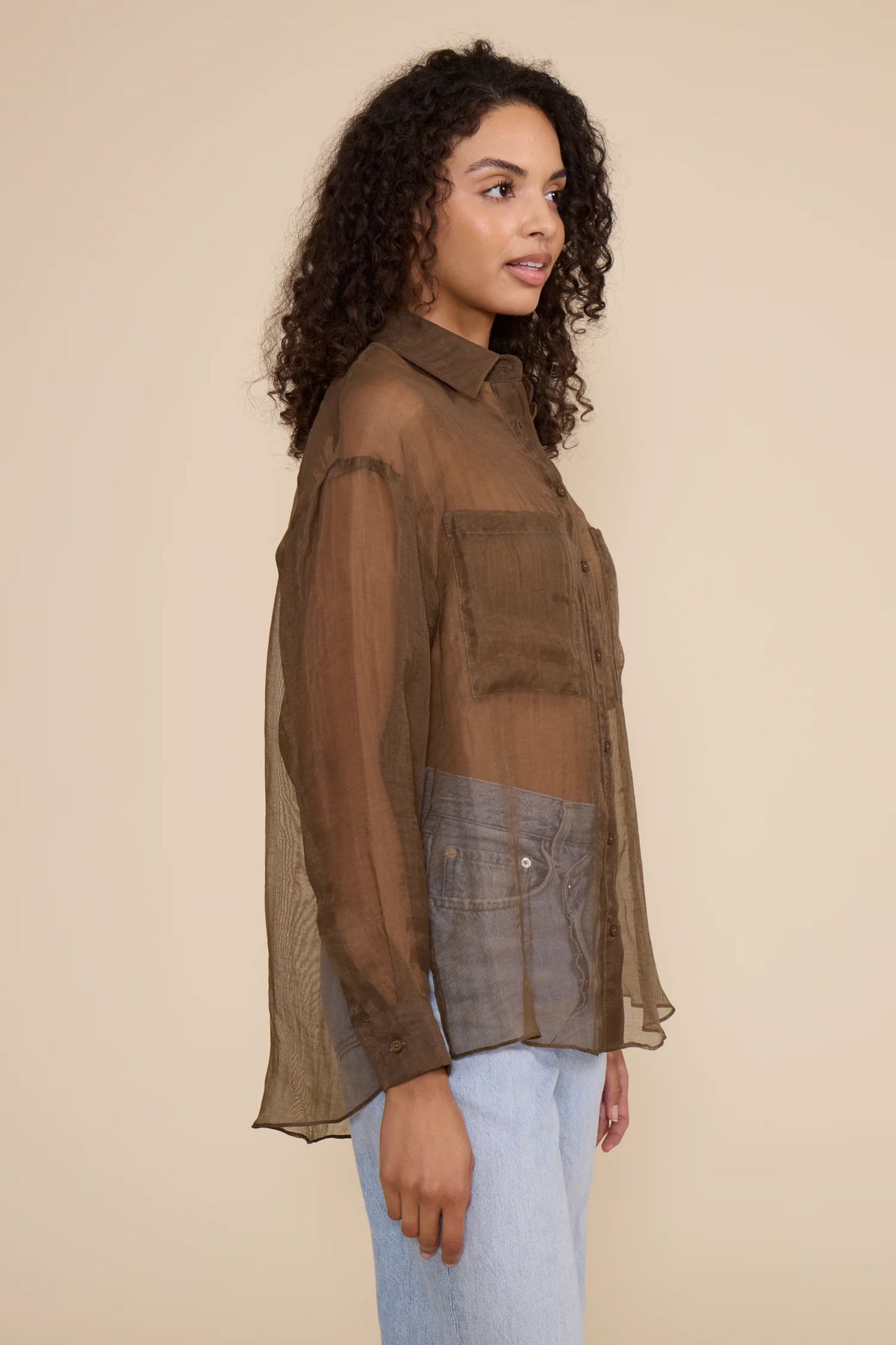 Carlen Cargo Pocket Top Olive