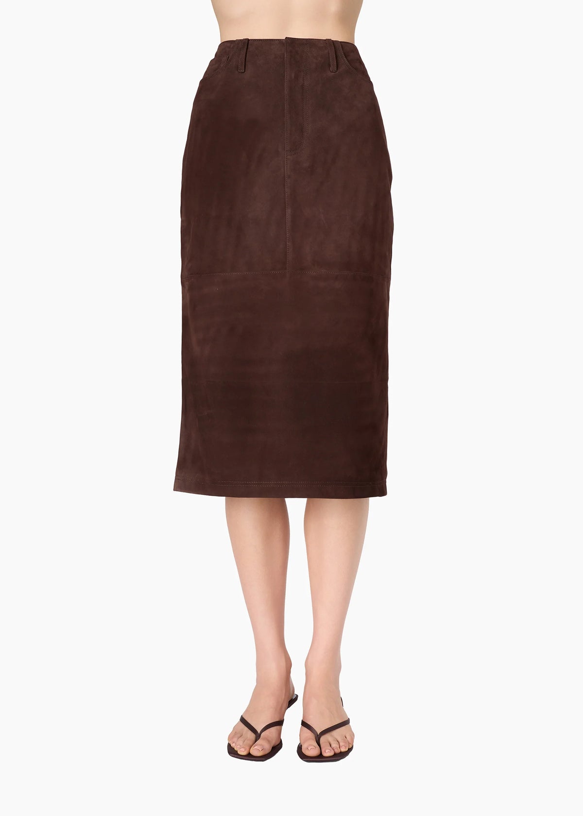 Jodi Suede Brown Skirt