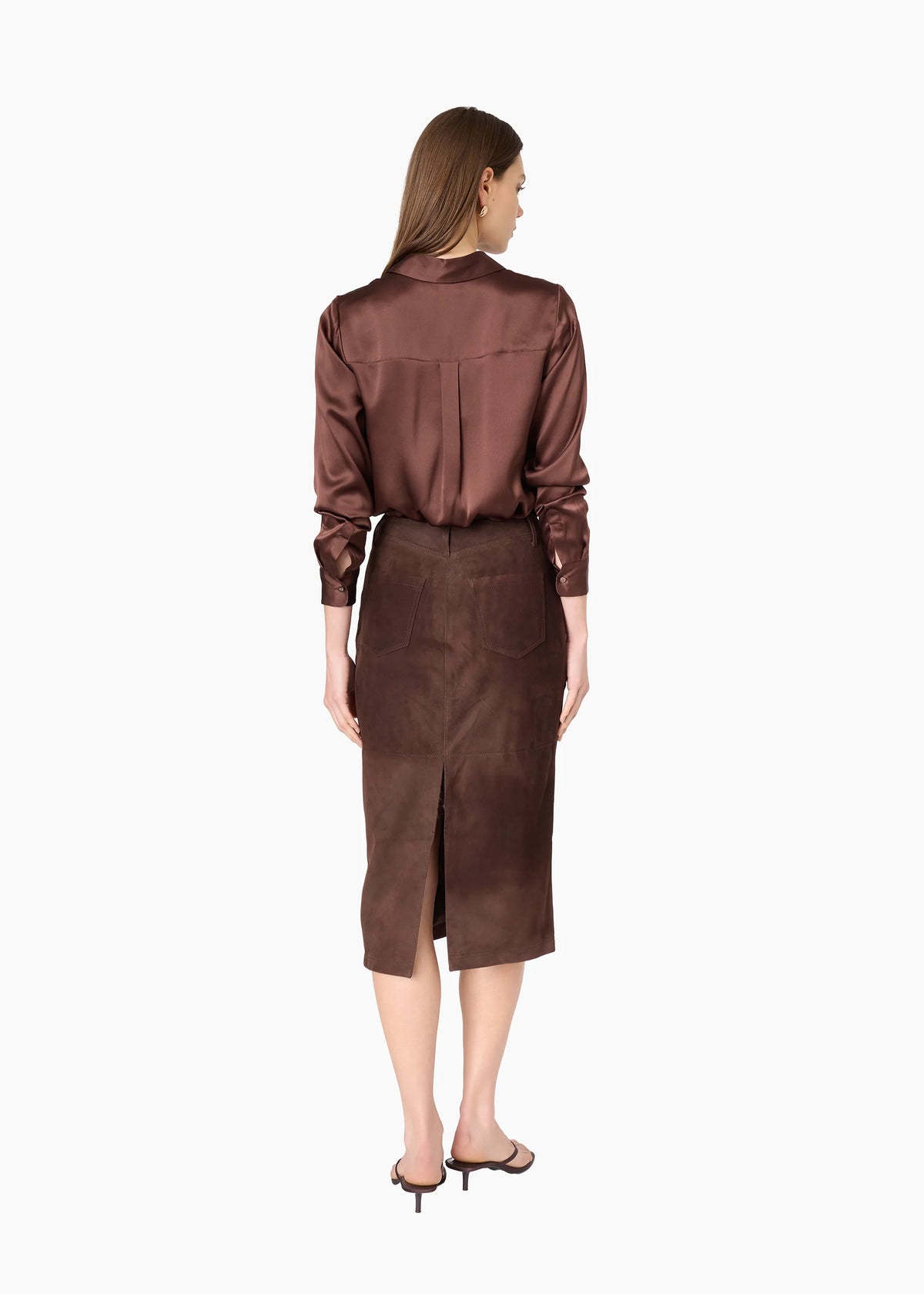Jodi Suede Brown Skirt