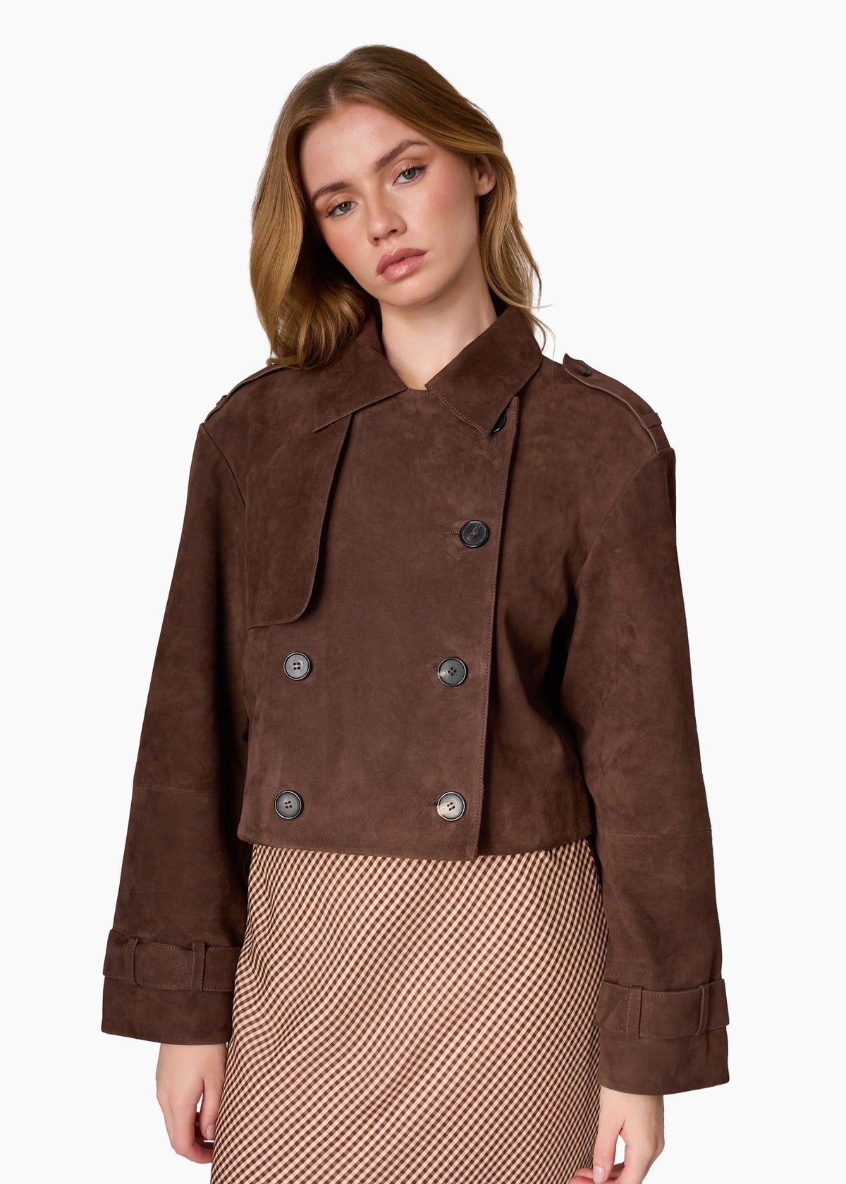 Saskia Suede Brown Jacket