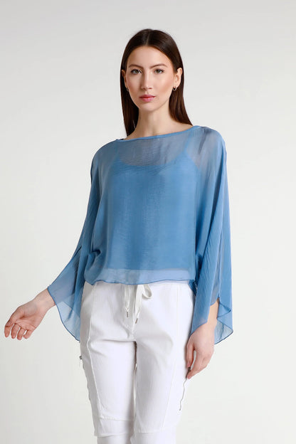 Sofita Cropped Silk Caftan Jeans