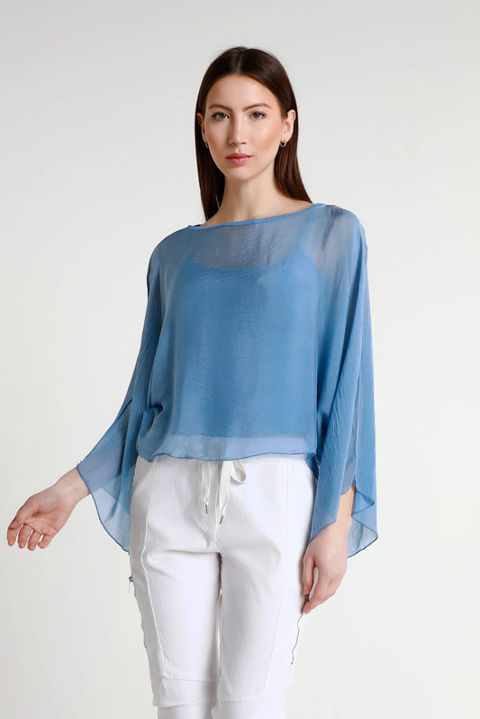 Sofita Cropped Silk Caftan Jeans